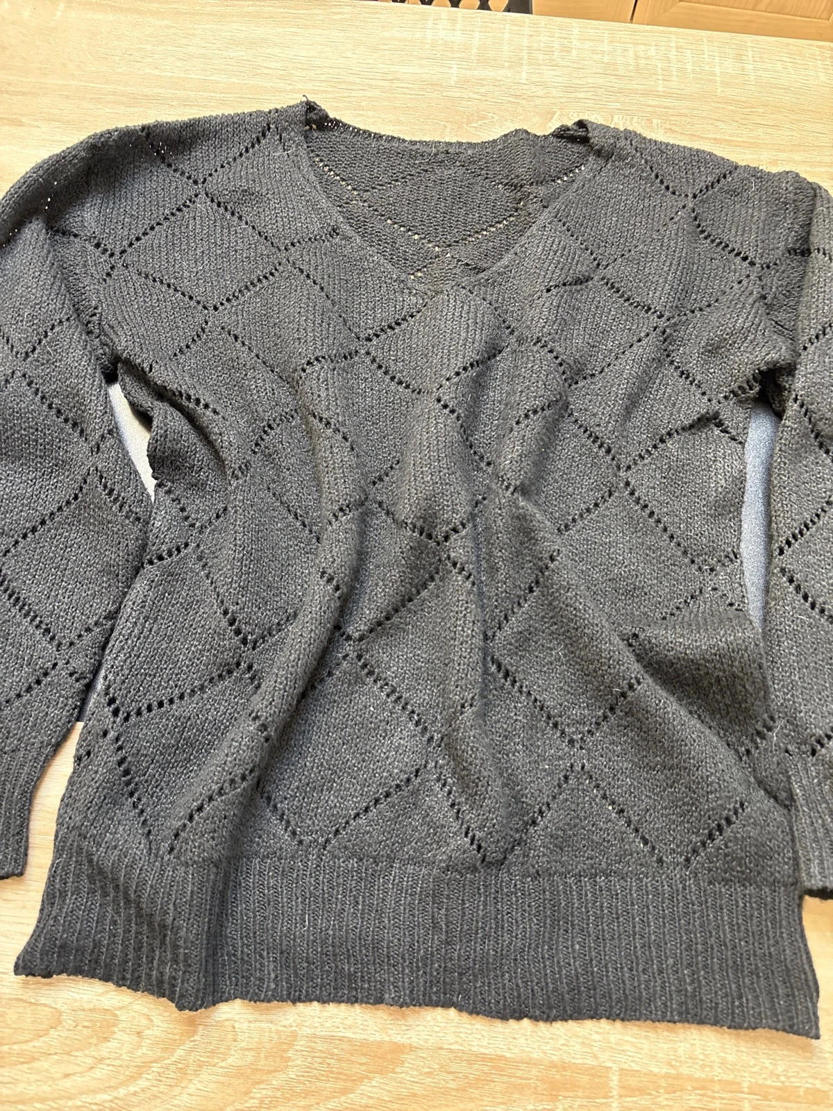 Oversized opengewerkte trui maat S – photo 2